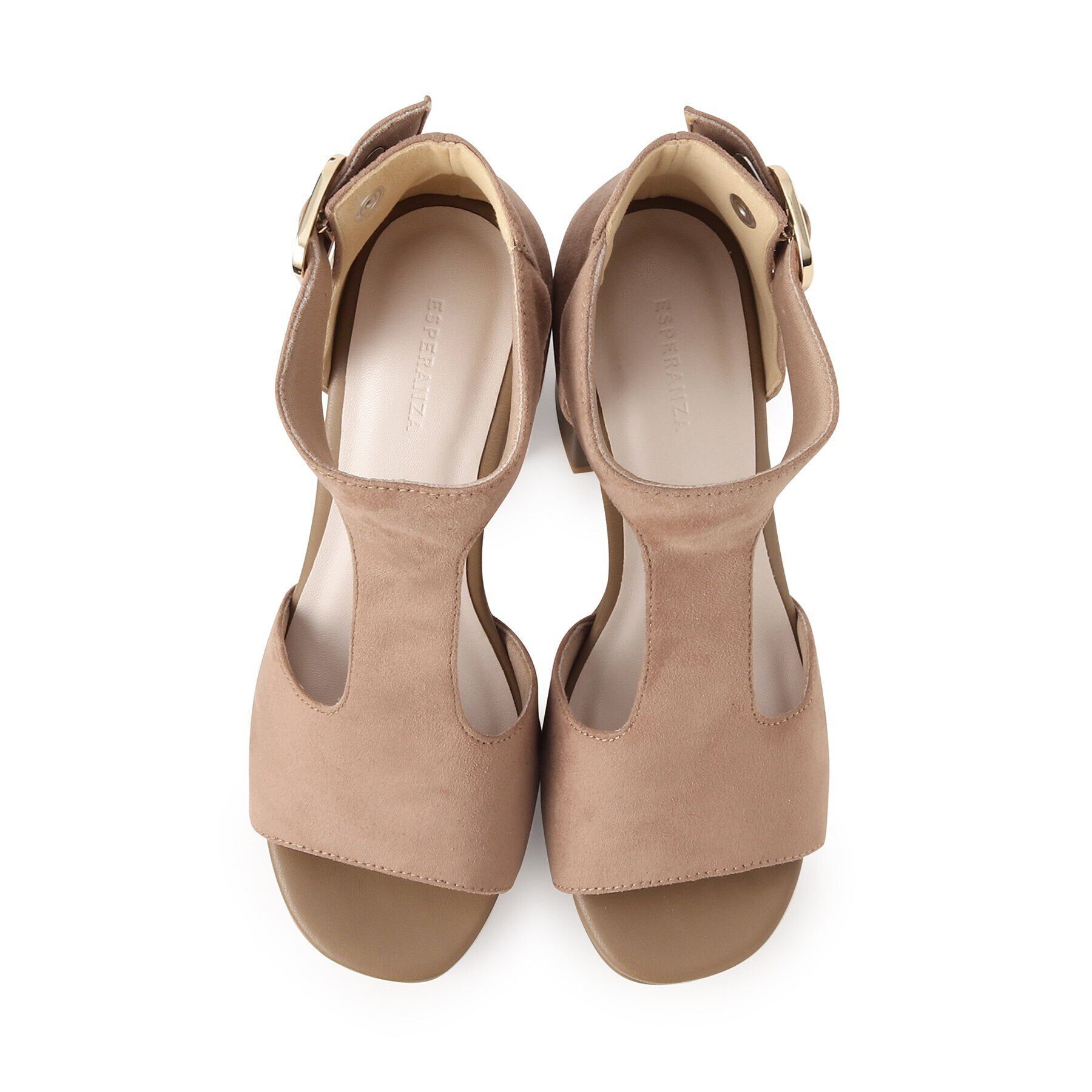 ESPERANZA「Tストラップスクエアサンダル 24SS」|サンダル|