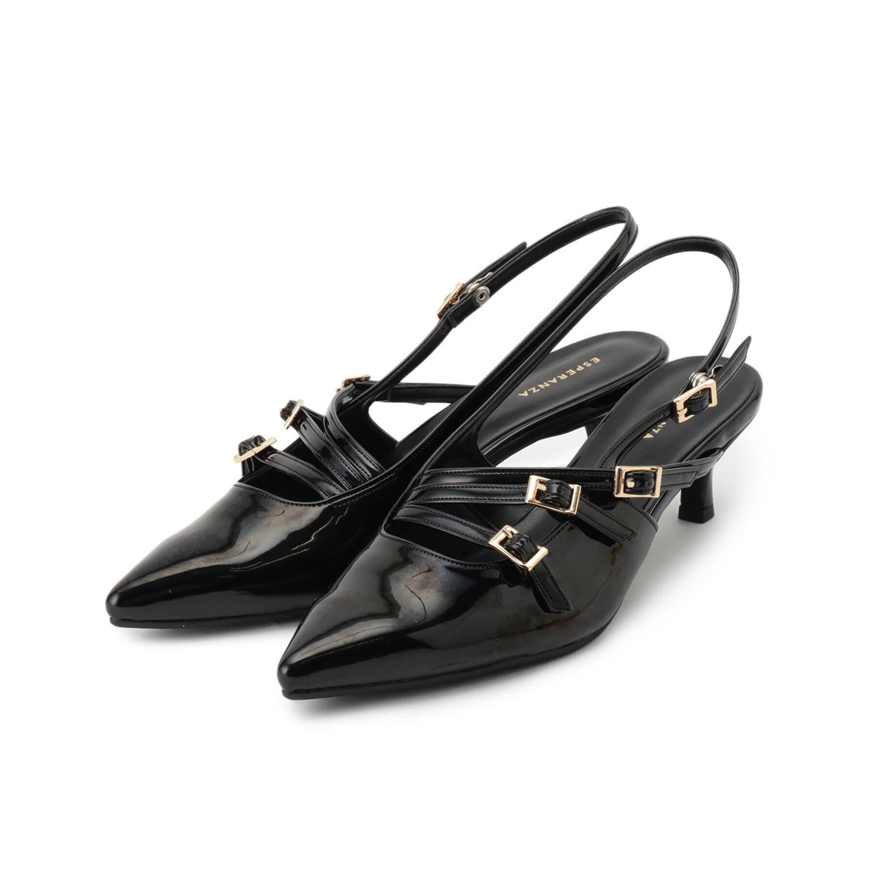 ESPERANZA「バックストラップミドルヒールパンプス」|パンプス|