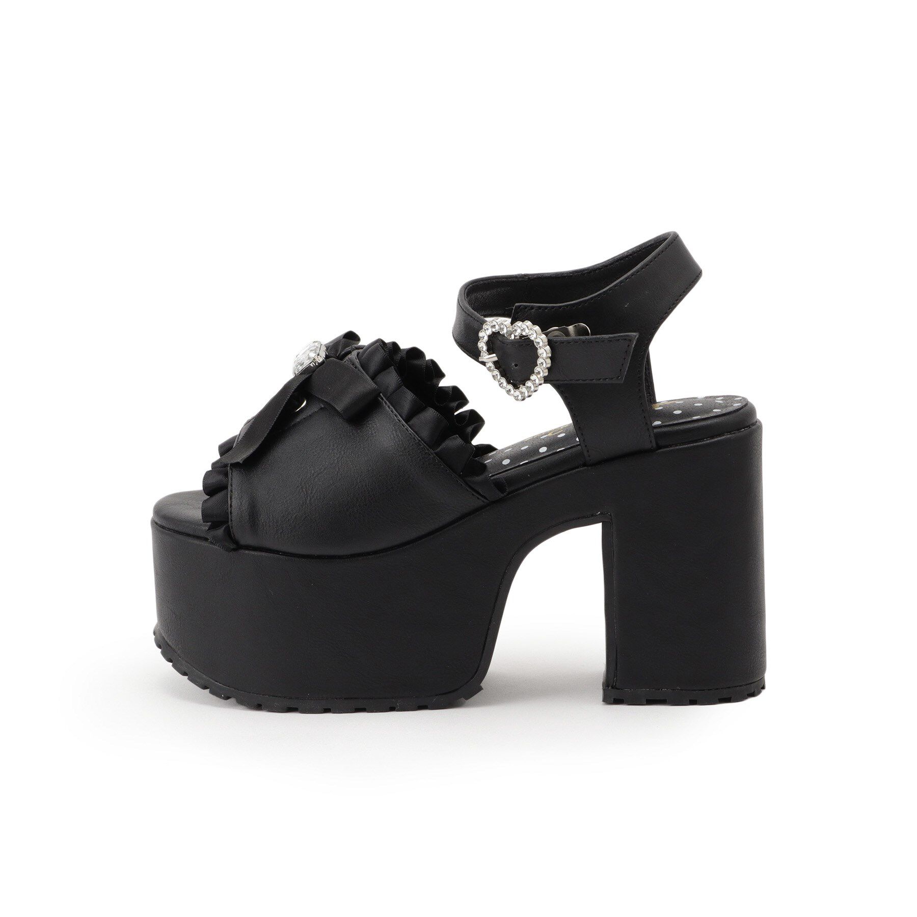 csT&P「地雷系 厚底リボンレースアップサンダル」|サンダル|