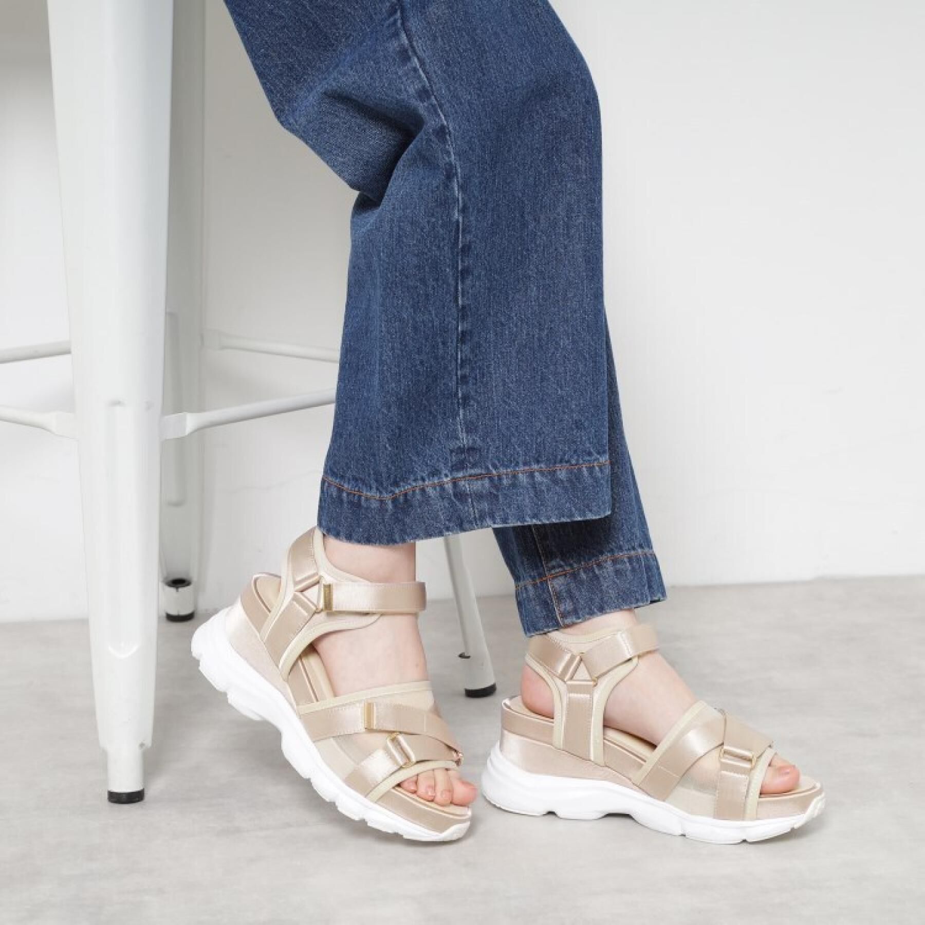 ESPERANZA「チュールベルトスポサン」|サンダル|ベージュ(352)