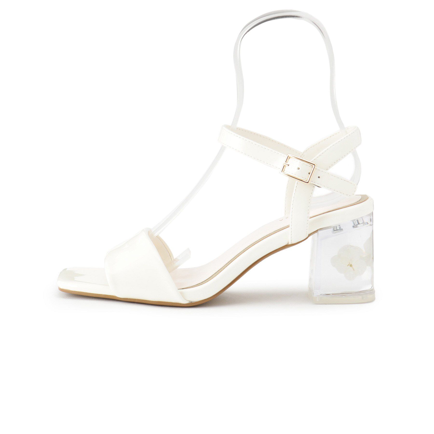 ESPERANZA「フラワークリアヒールサンダル」|サンダル|