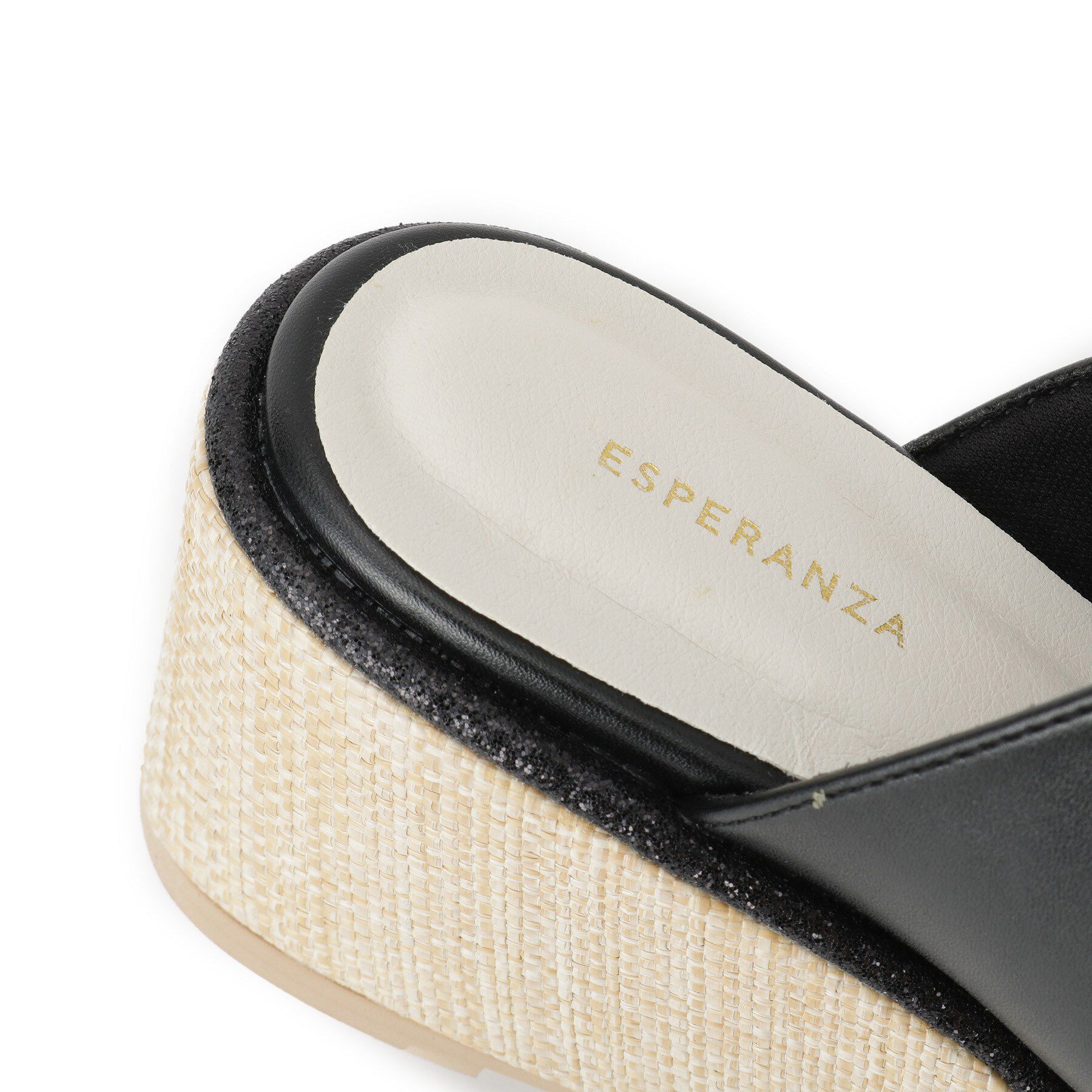 ESPERANZA「ラメラインウェッジミュール」|サンダル|