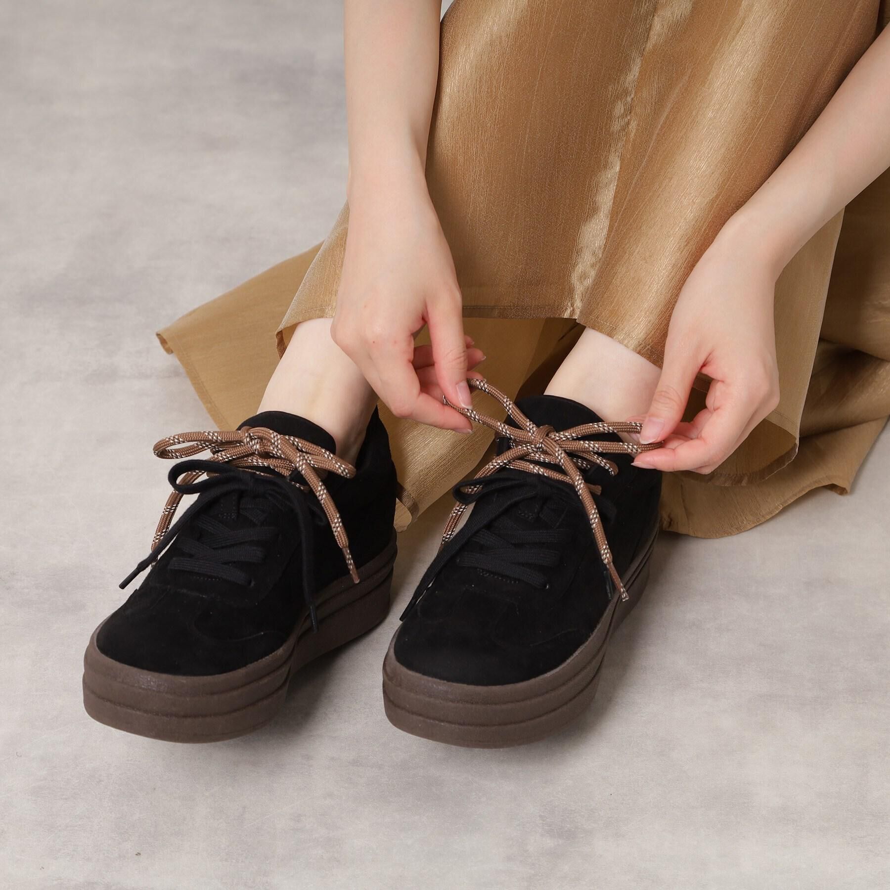 ESPERANZA「ミックスシューレーススニーカー」|スニーカー|ブラック(119)