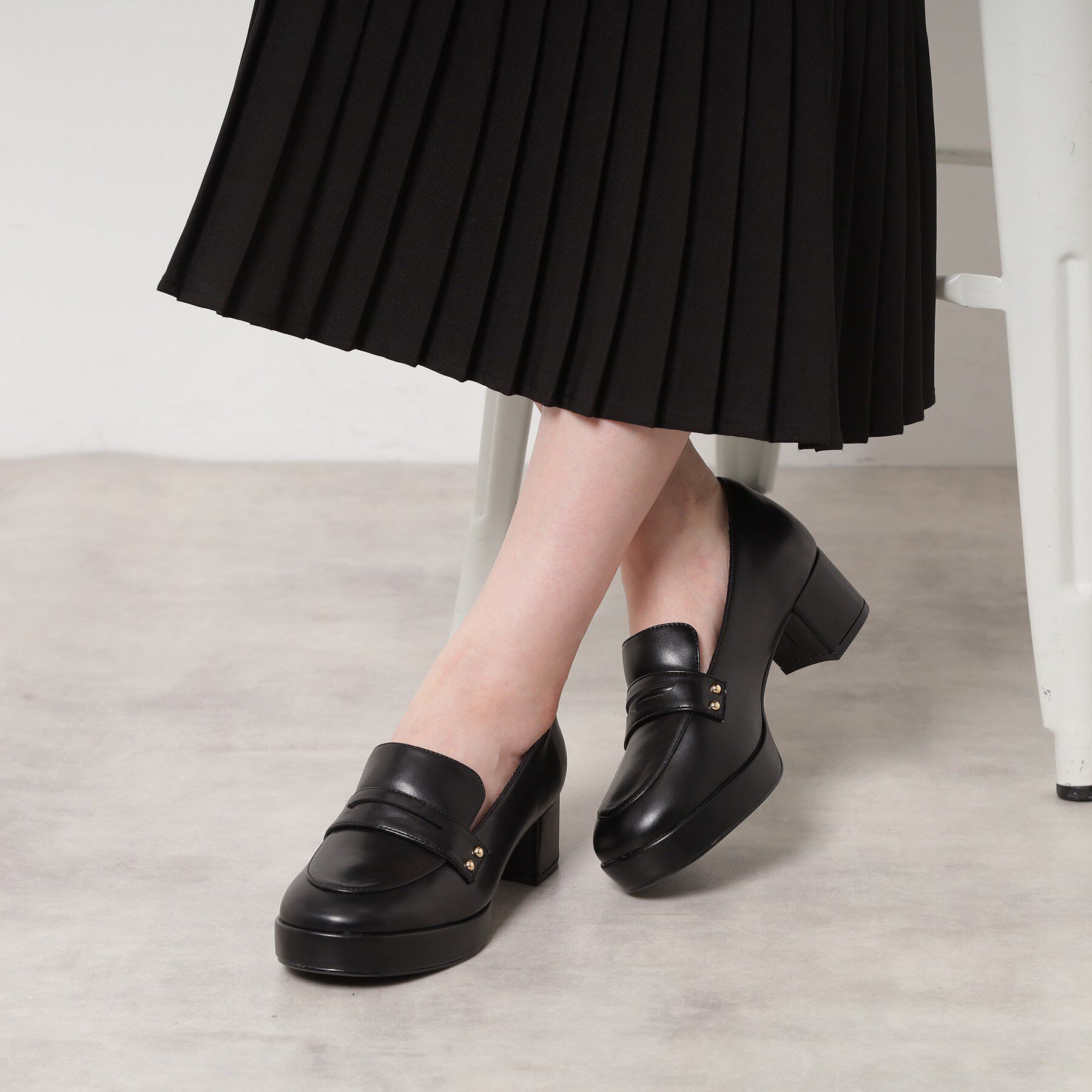 ESPERANZA「ヒールアップローファー」|パンプス|