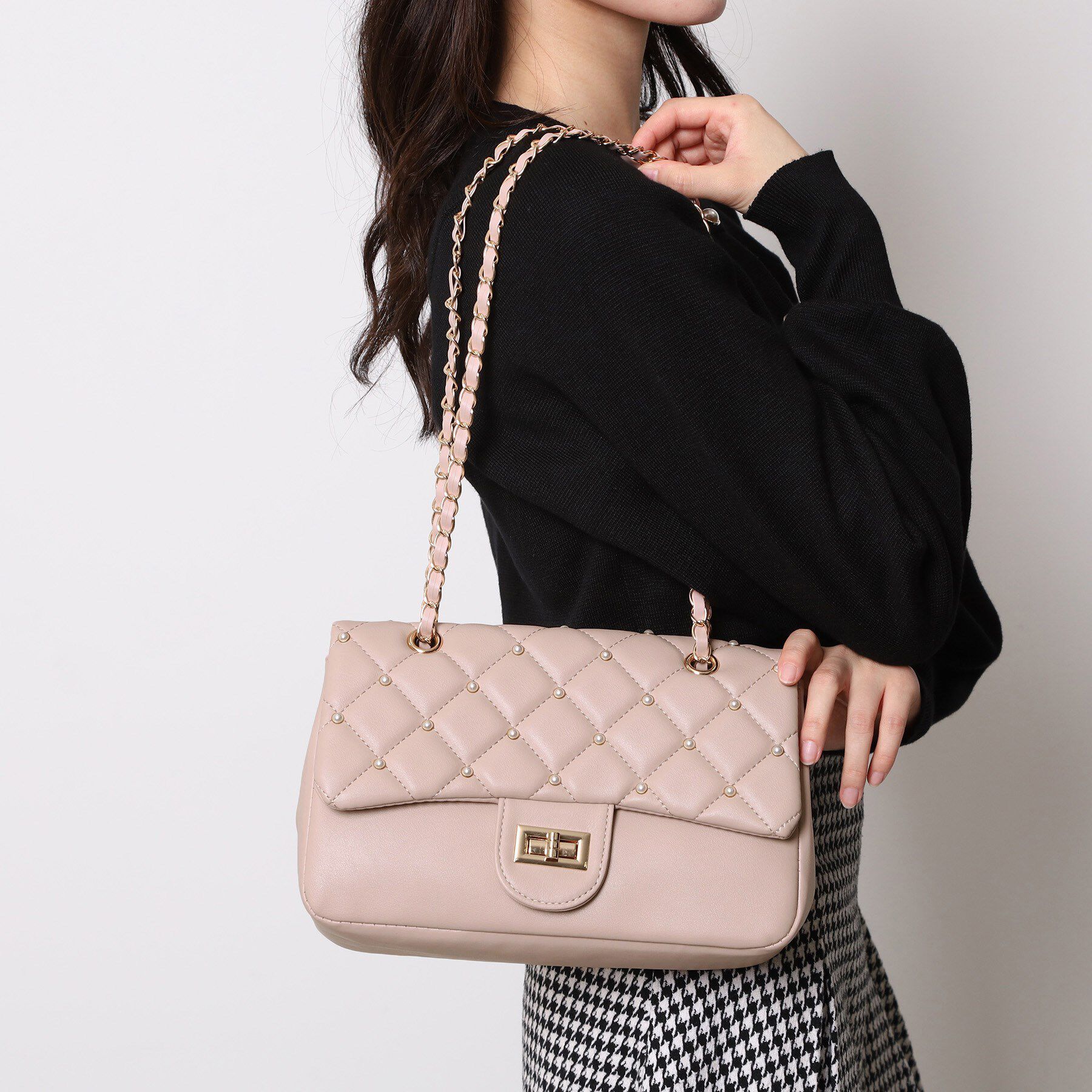 Ober Tashe「キルティング2wayショルダー」|ショルダー・メッセンジャー|ピンク(072)