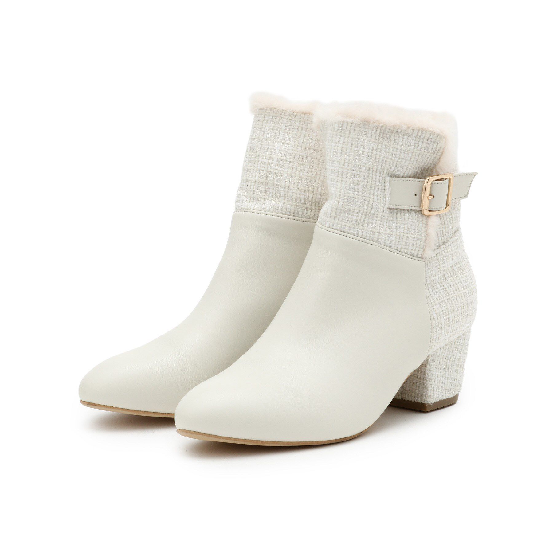 ESPERANZA「折り返しフェイクファー2WAYショートブーツ」|ショートブーツ|