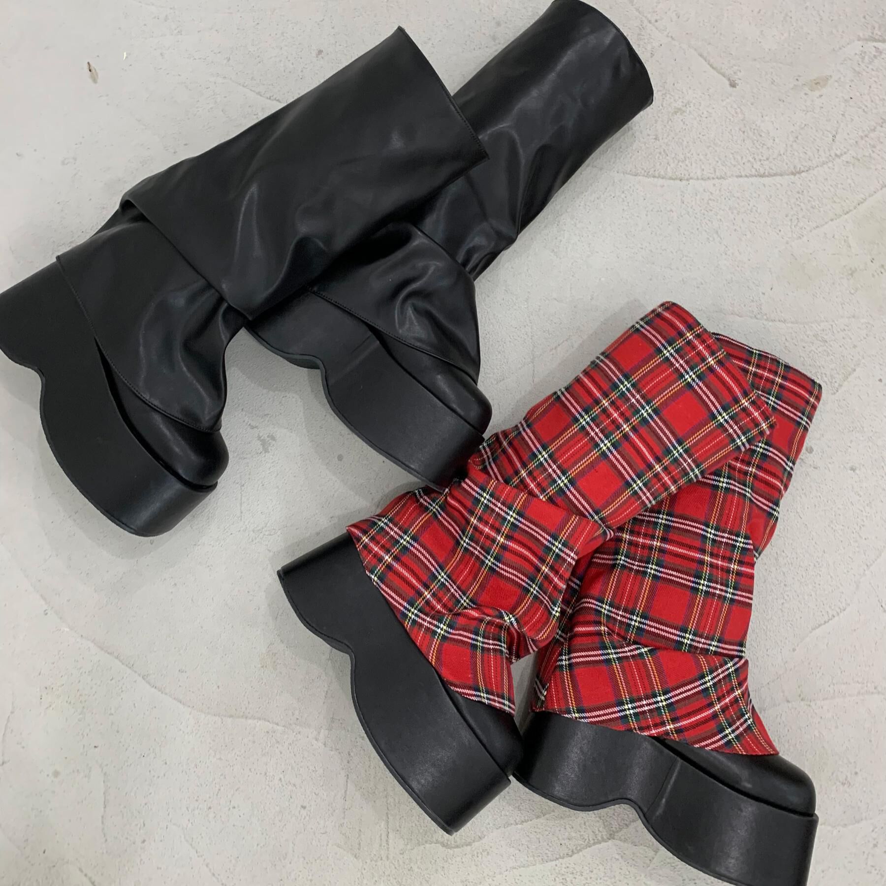 csT&P「厚底ブーツカバーロングブーツ」|ショートブーツ|