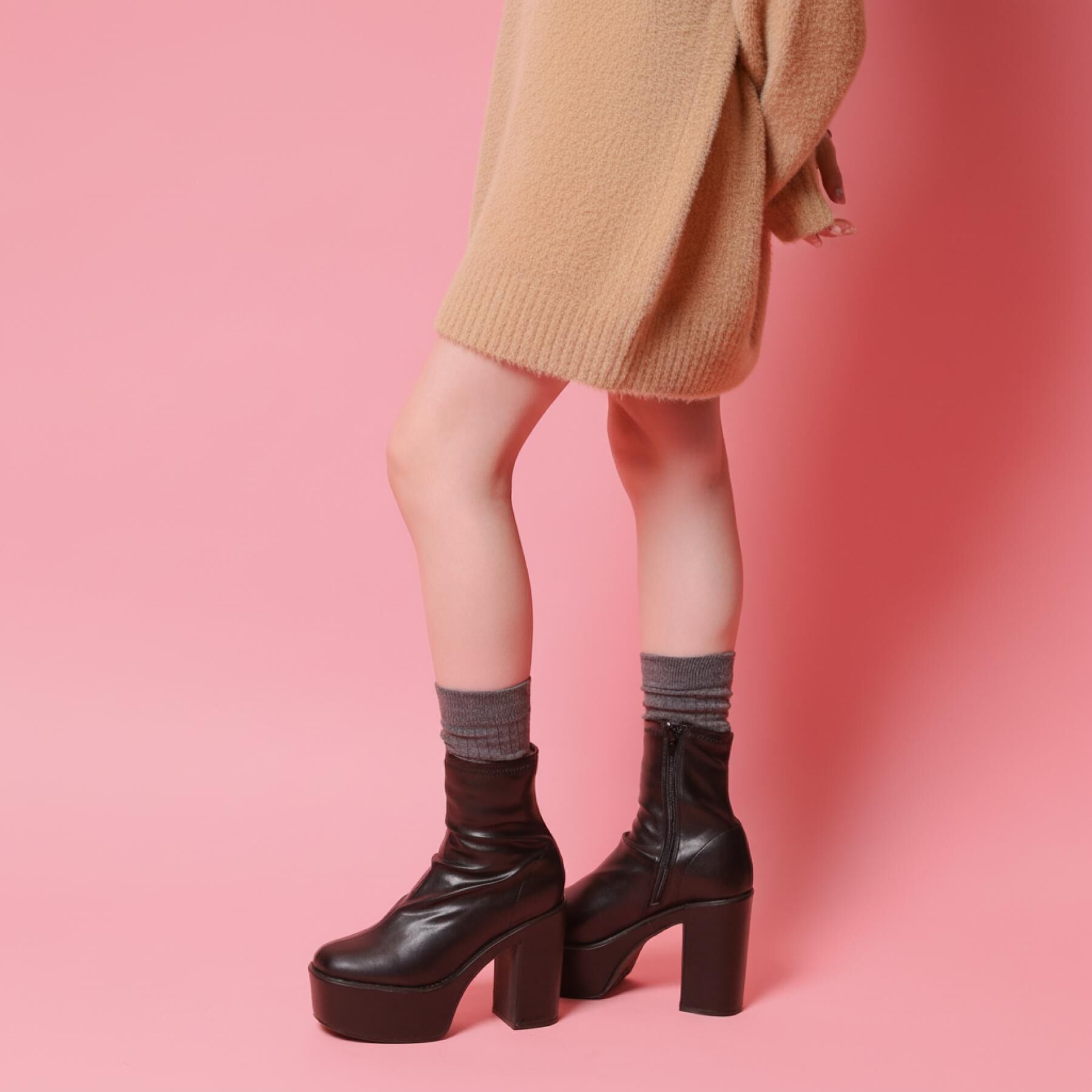 csT&P「厚底シンプルブーツ」|ショートブーツ|