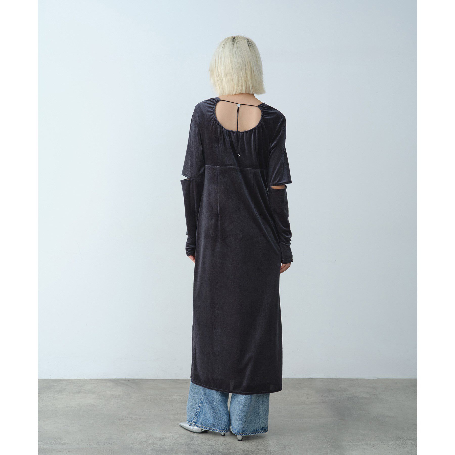 CODE A「velvet open back dress」|ワンピース|