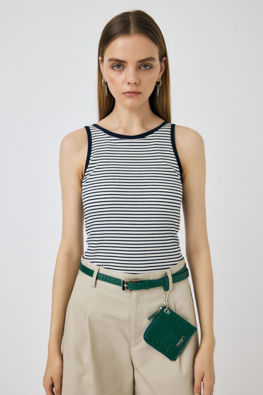 MOUSSY「CUP IN BORDER タンク」|タンクトップ|