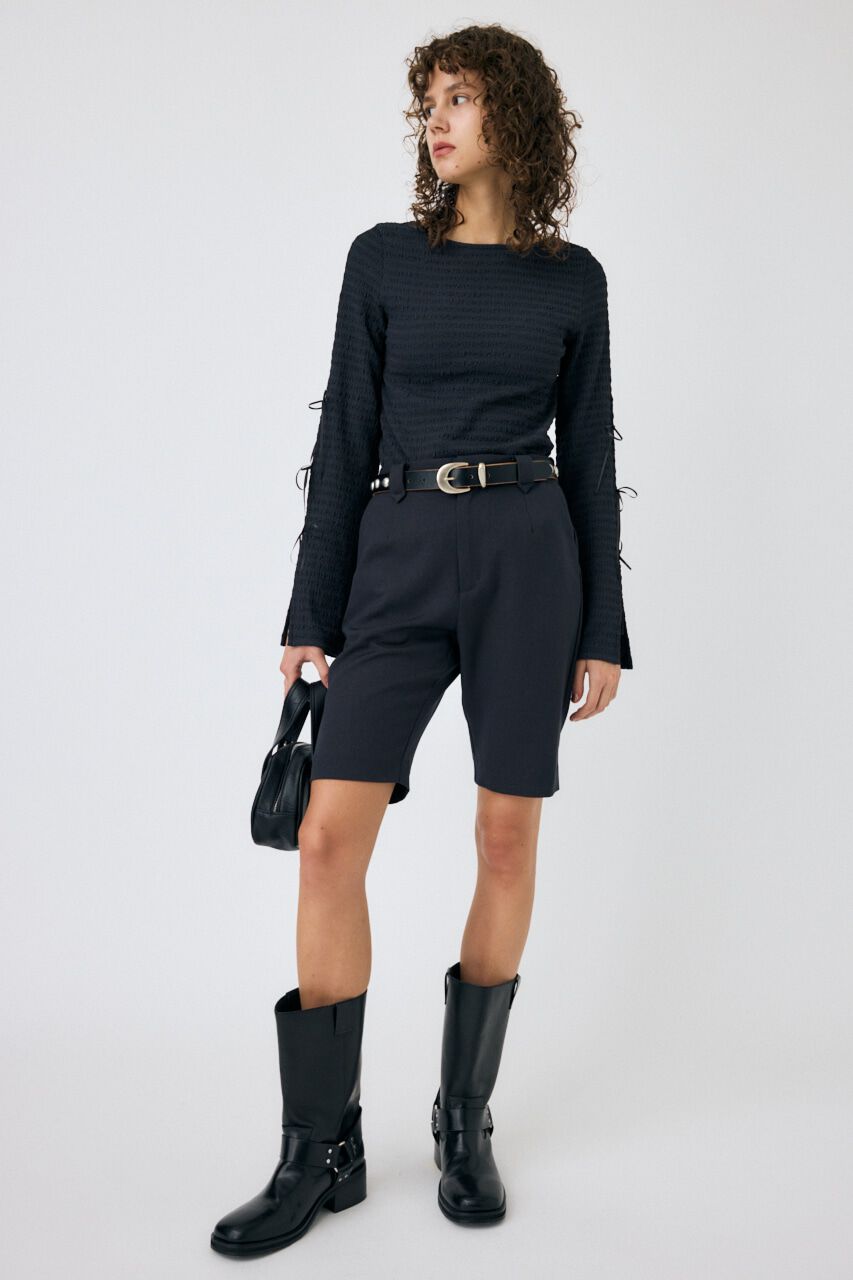 MOUSSY「SLEEVE RIBBON トップス」|Tシャツ・カットソー|