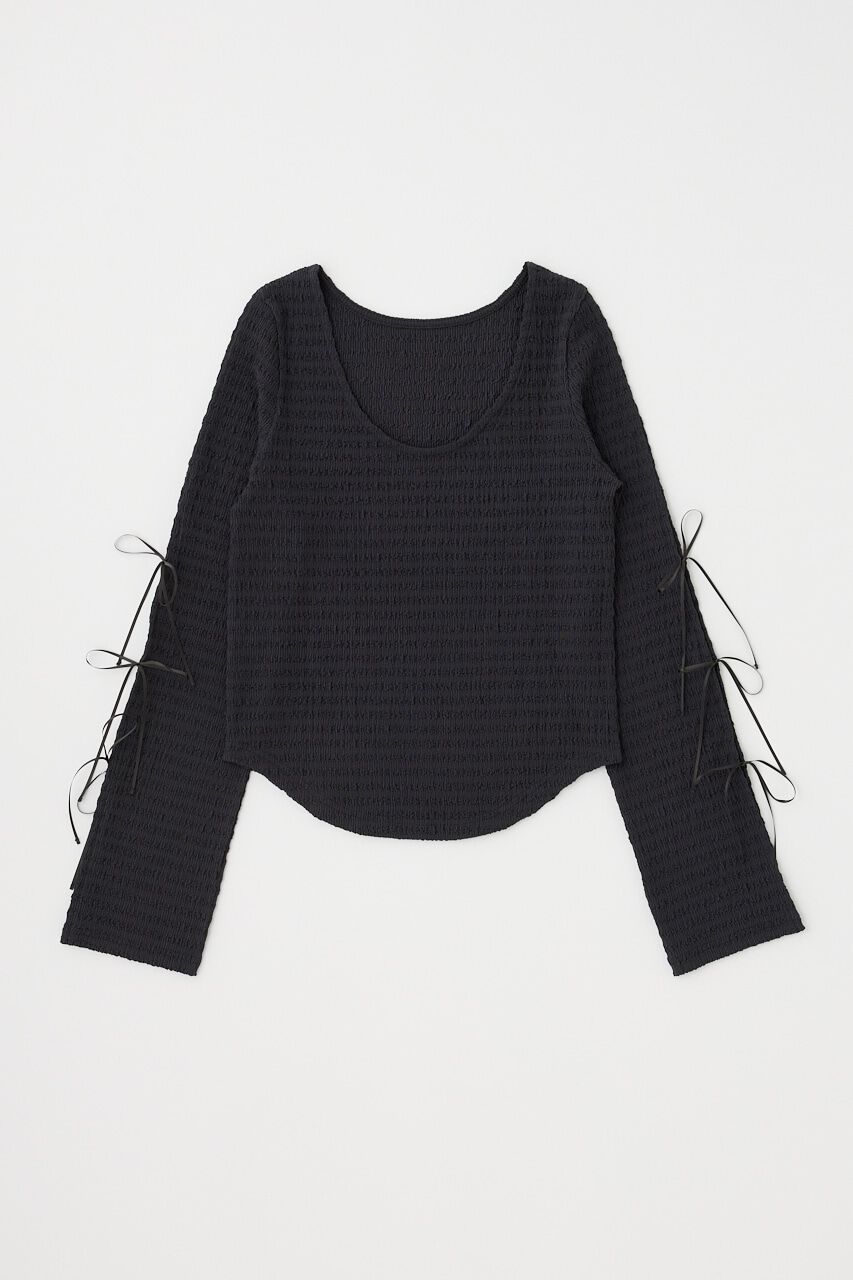 MOUSSY「SLEEVE RIBBON トップス」|Tシャツ・カットソー|