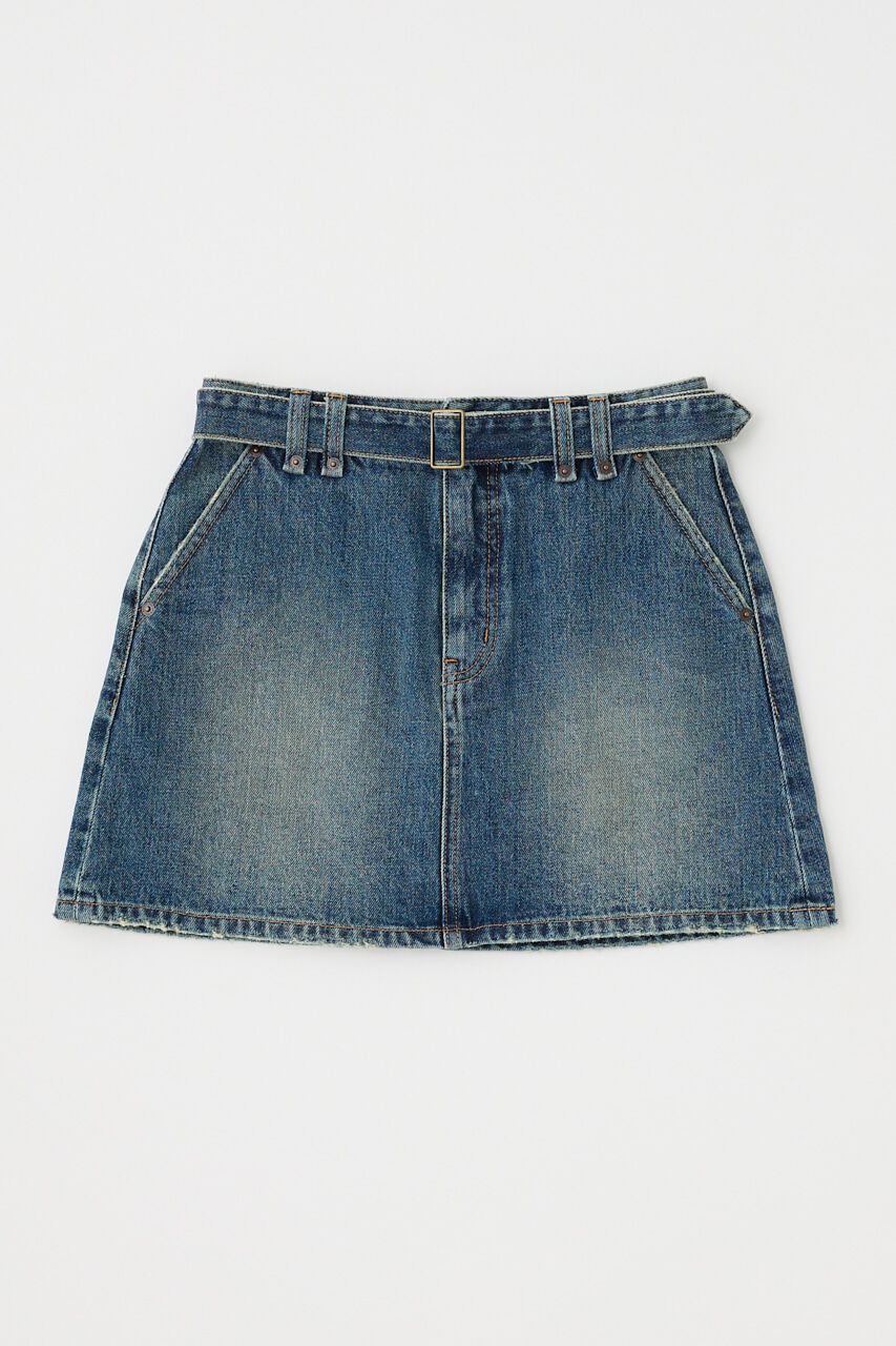 MOUSSY「BELTED DENIM ミニスカート」|スカート|