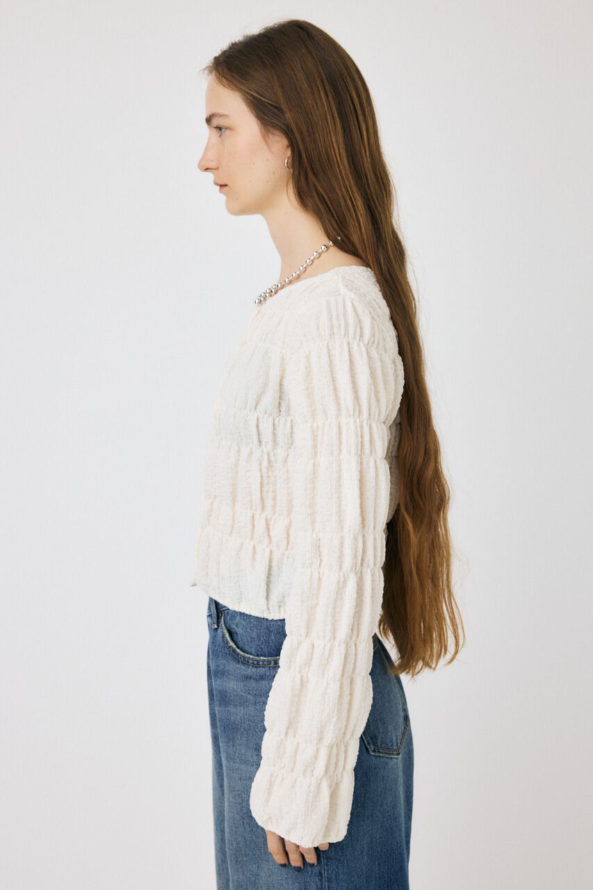 MOUSSY「SHIRRING カーディガン」|Tシャツ・カットソー|