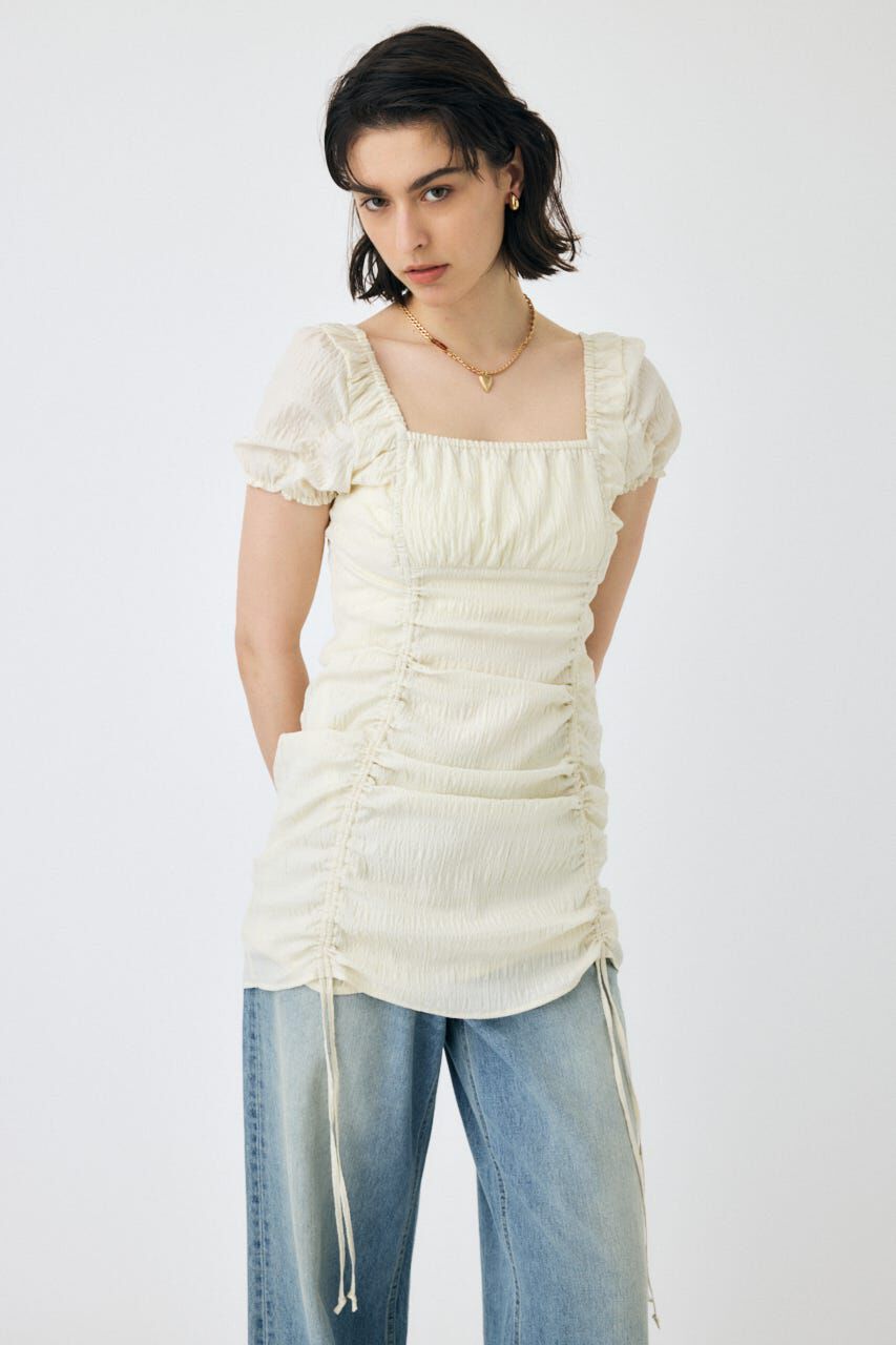 MOUSSY「GATHER RIBBON ミニドレス」|ワンピース|