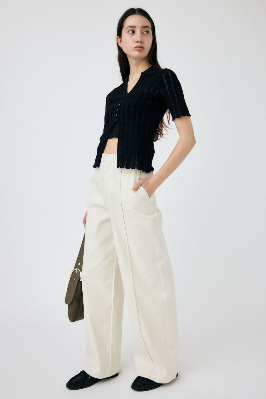 MOUSSY「COTTON KNIT OPENWORK カーディガン」|ニット・セーター|