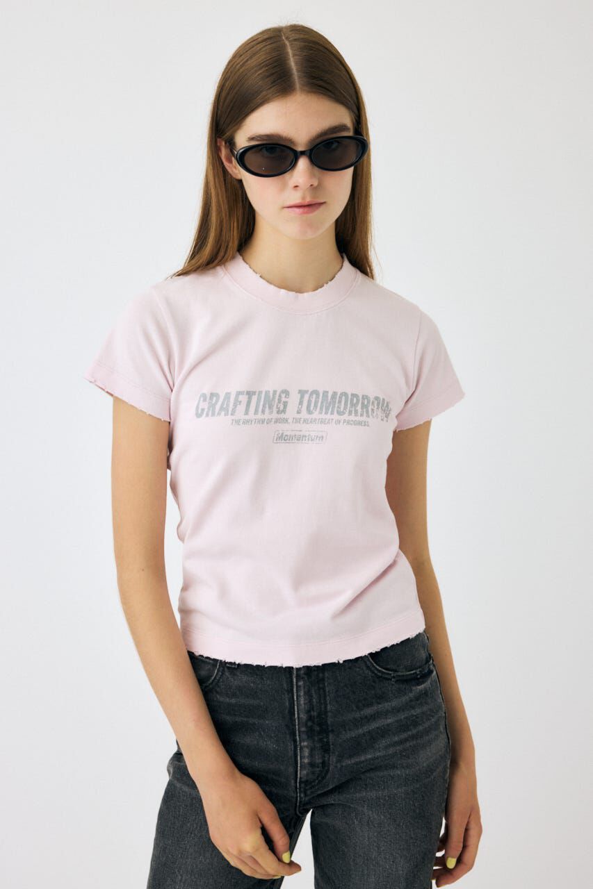 MOUSSY「FADED ロゴ TEE」|Tシャツ・カットソー|L/PNK1