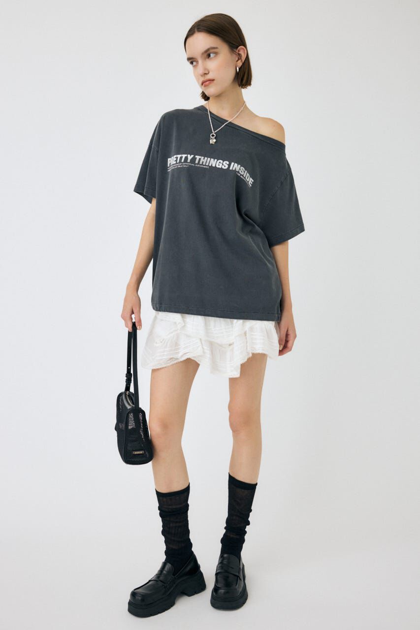 MOUSSY「ONE SHOULDER TEE」|Tシャツ・カットソー|
