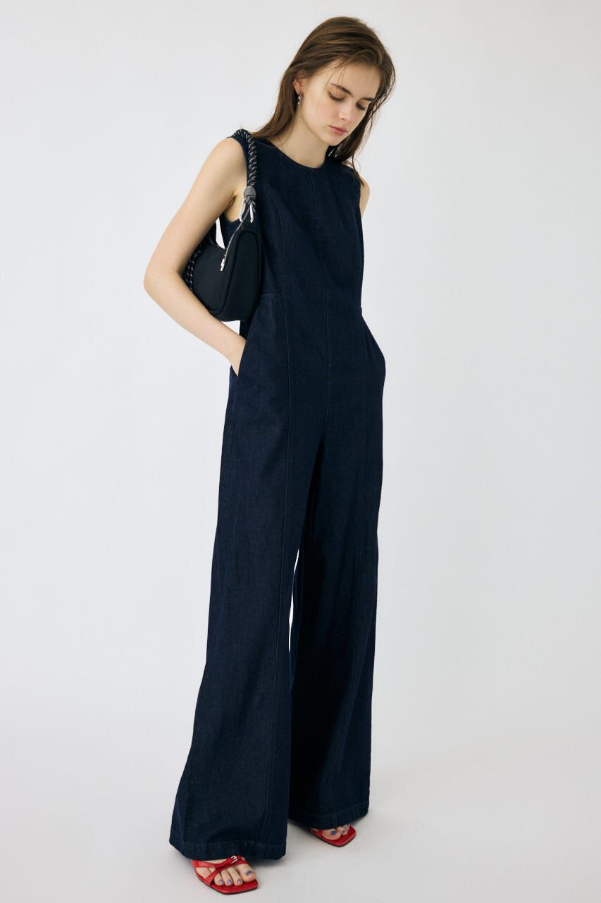 MOUSSY「BACK SLIT DENIM  オールインワン」|その他|