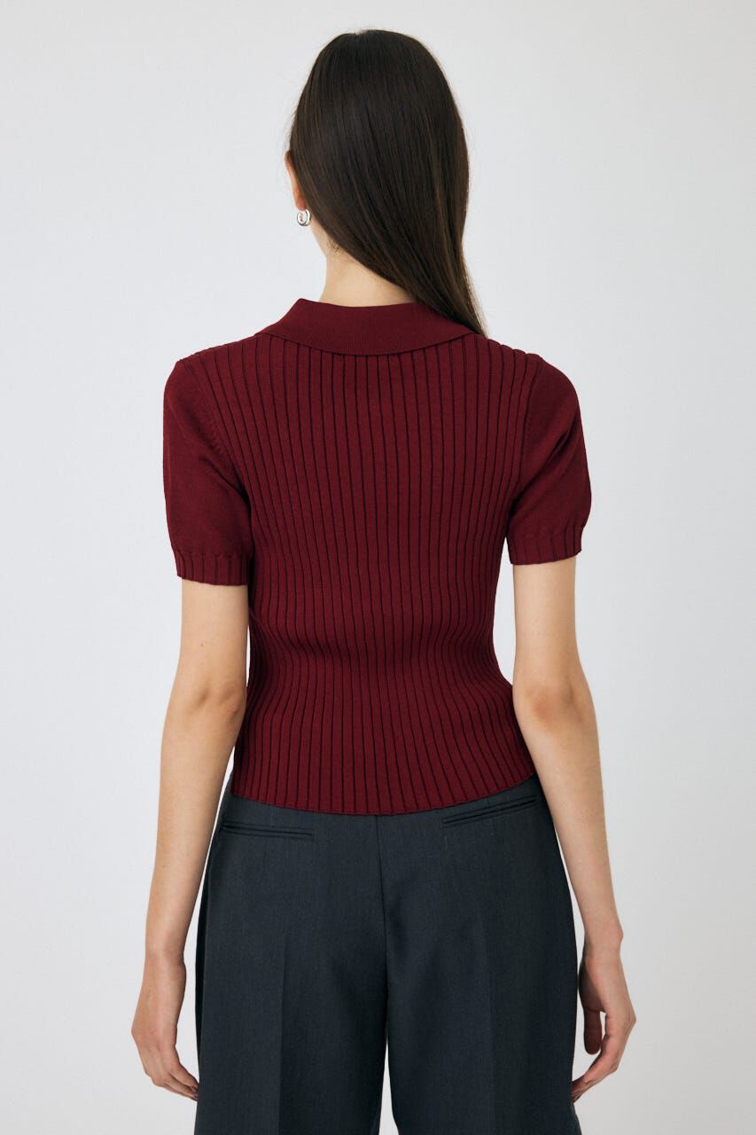 MOUSSY「HALF ZIP CLASSIC ポロ トップス」|ニット・セーター|