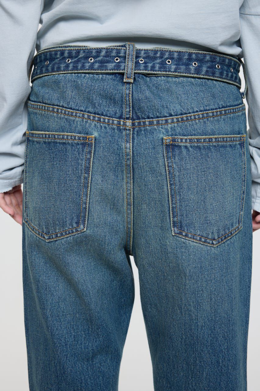 MOUSSY「LOW SLUNG ブーツカットパンツ」|デニム|