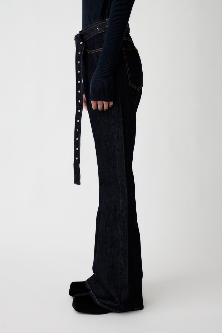 MOUSSY「LOW SLUNG ブーツカットパンツ」|デニム|