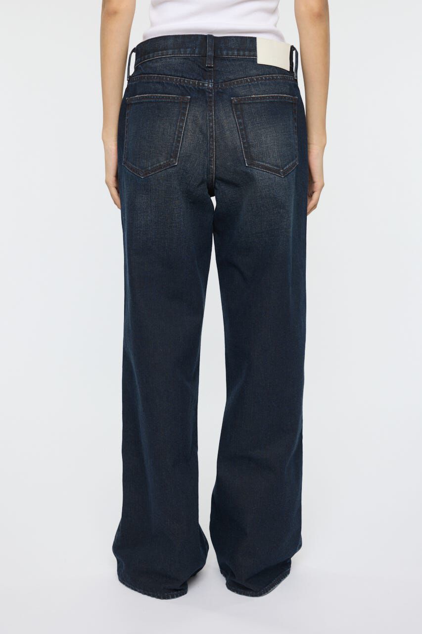 MOUSSY「DIRT EFFECTED WIDE STRAIGHT デニムパンツ」|デニム|