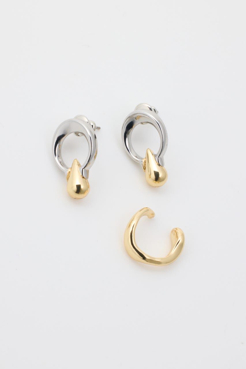 MOUSSY「DROPPED EARRING & CUFF セット」|ピアス|