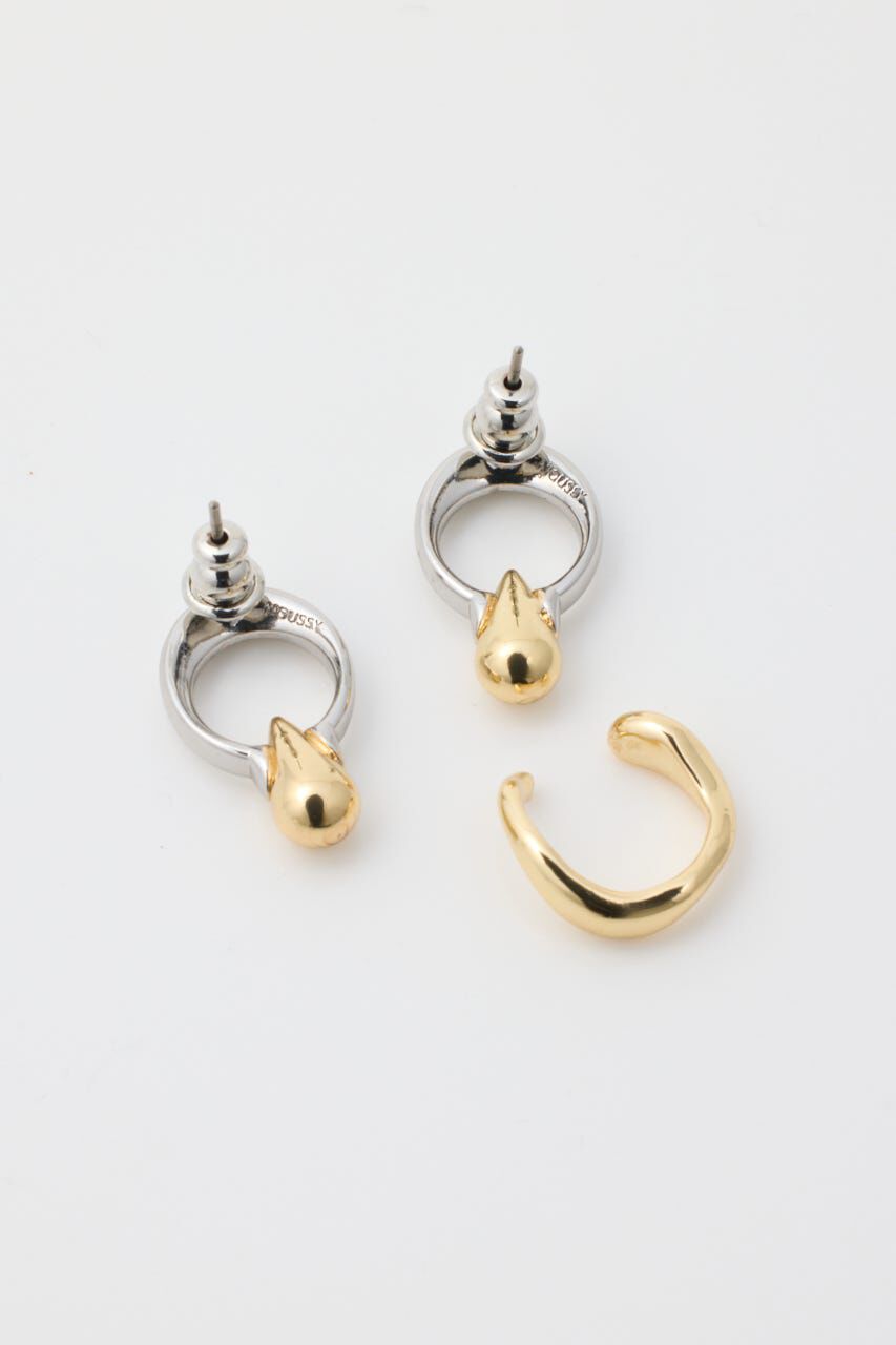 MOUSSY「DROPPED EARRING & CUFF セット」|ピアス|
