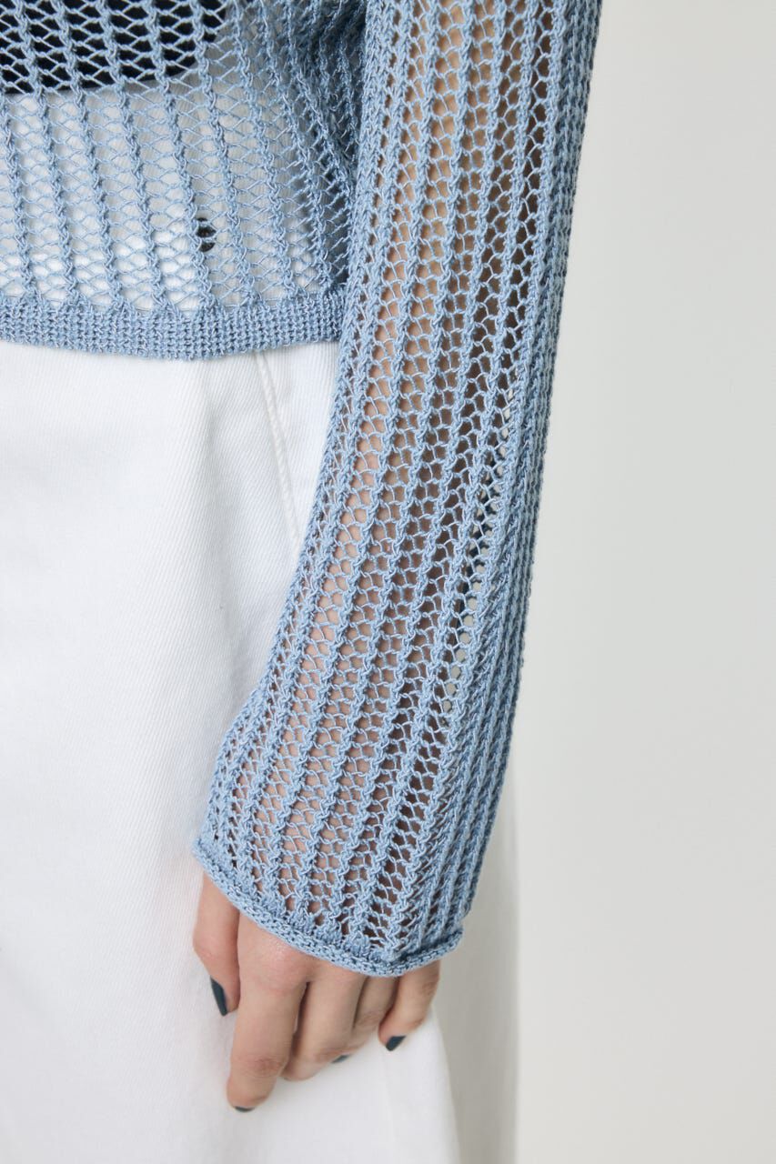 MOUSSY「BOAT NECK MESH KNIT トップス」|ニット・セーター|