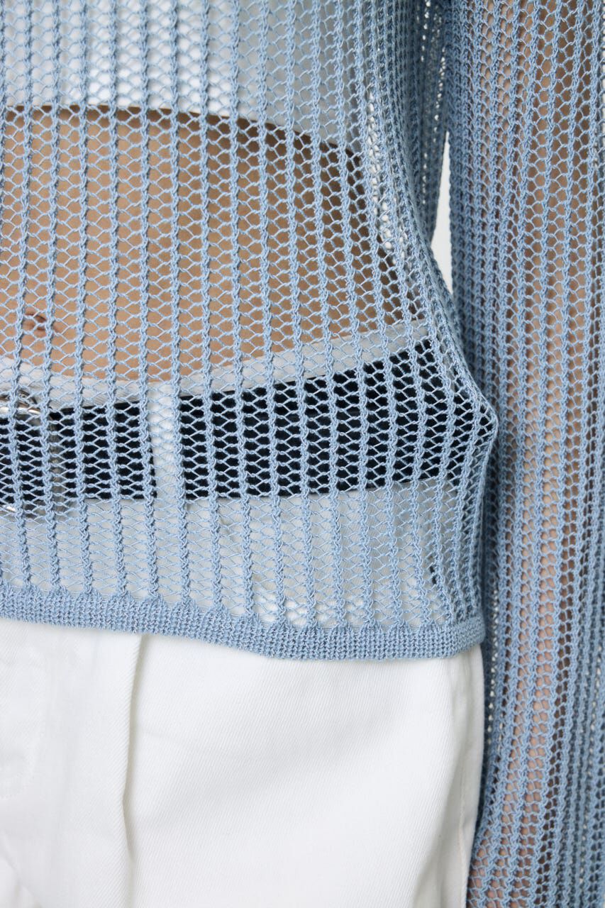 MOUSSY「BOAT NECK MESH KNIT トップス」|ニット・セーター|