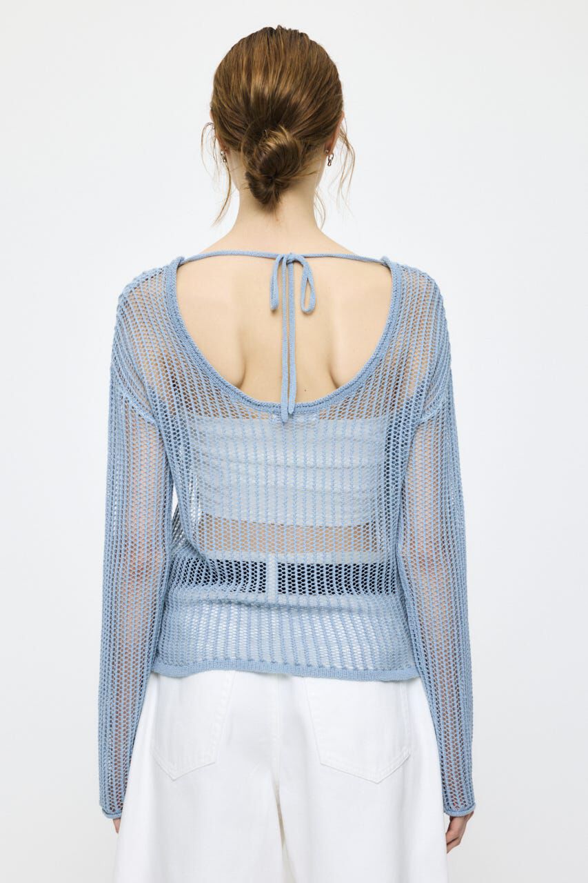 MOUSSY「BOAT NECK MESH KNIT トップス」|ニット・セーター|