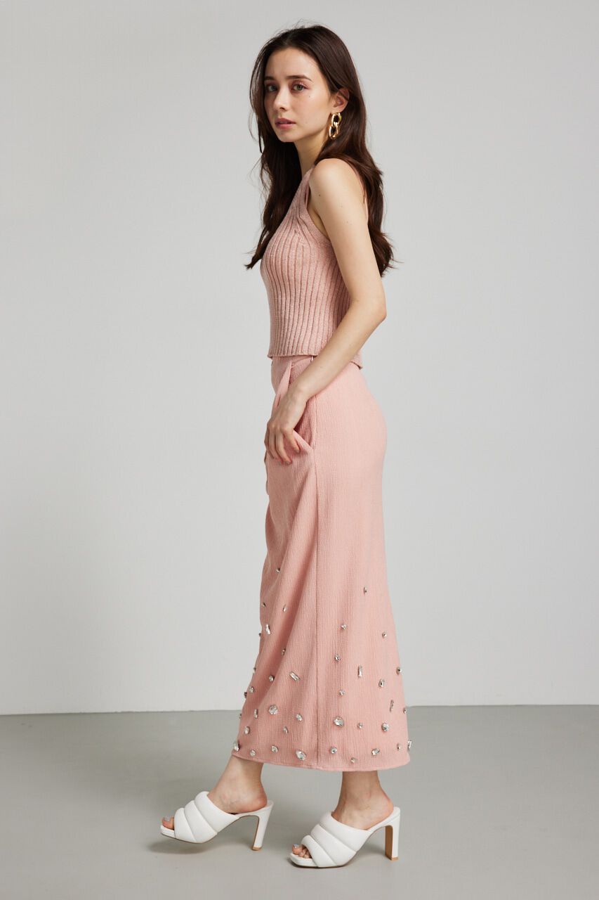 rienda「ビジューヘムJ/WタイトSK」|スカート|