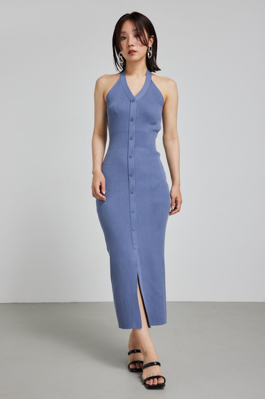 rienda「ホルターネックタイトニットワンピース」|ワンピース|BLU