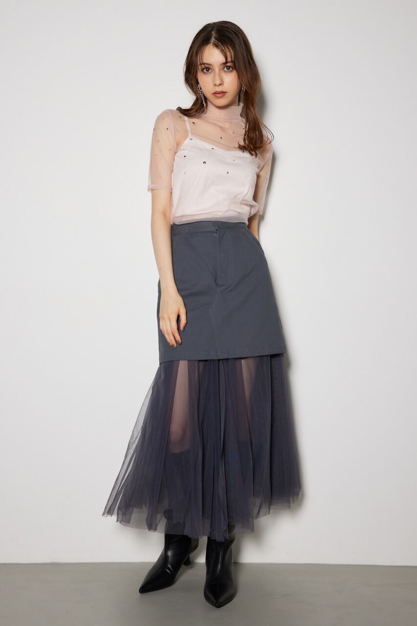 rienda「メタルボールシアートップス」|Tシャツ・カットソー|