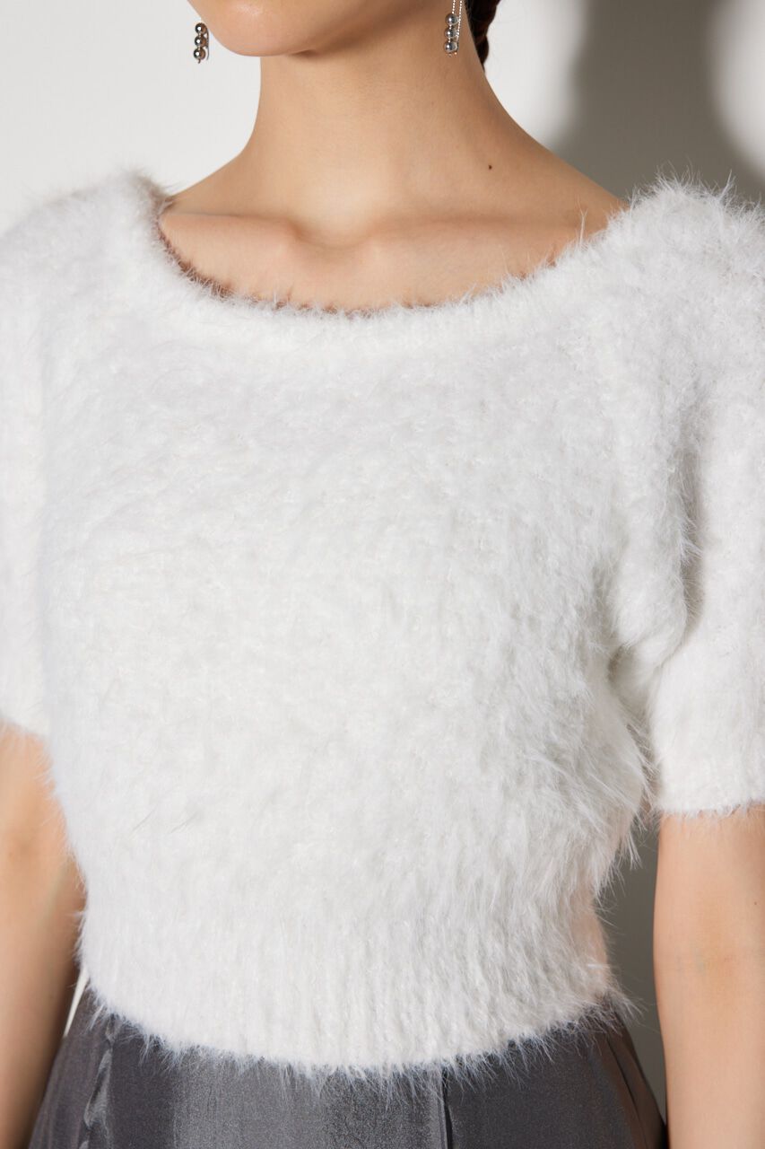 rienda「オフショルシャギーニットトップス」|ニット・セーター|