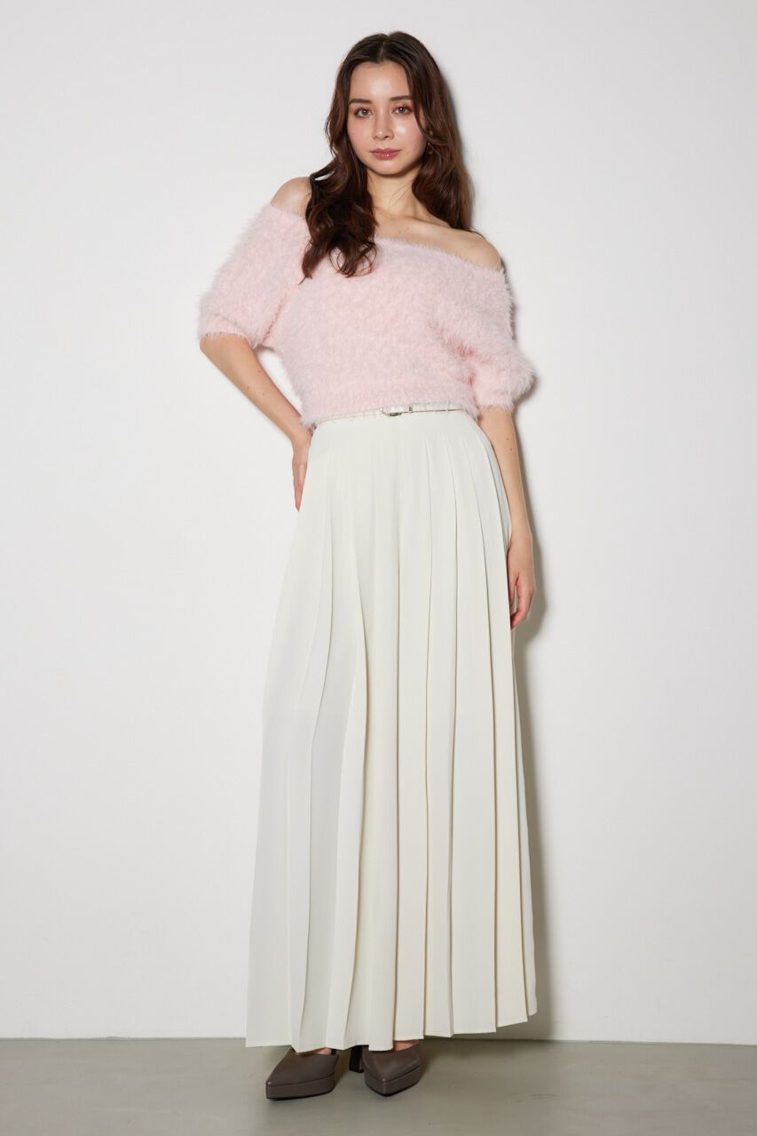 rienda「オフショルシャギーニットトップス」|ニット・セーター|