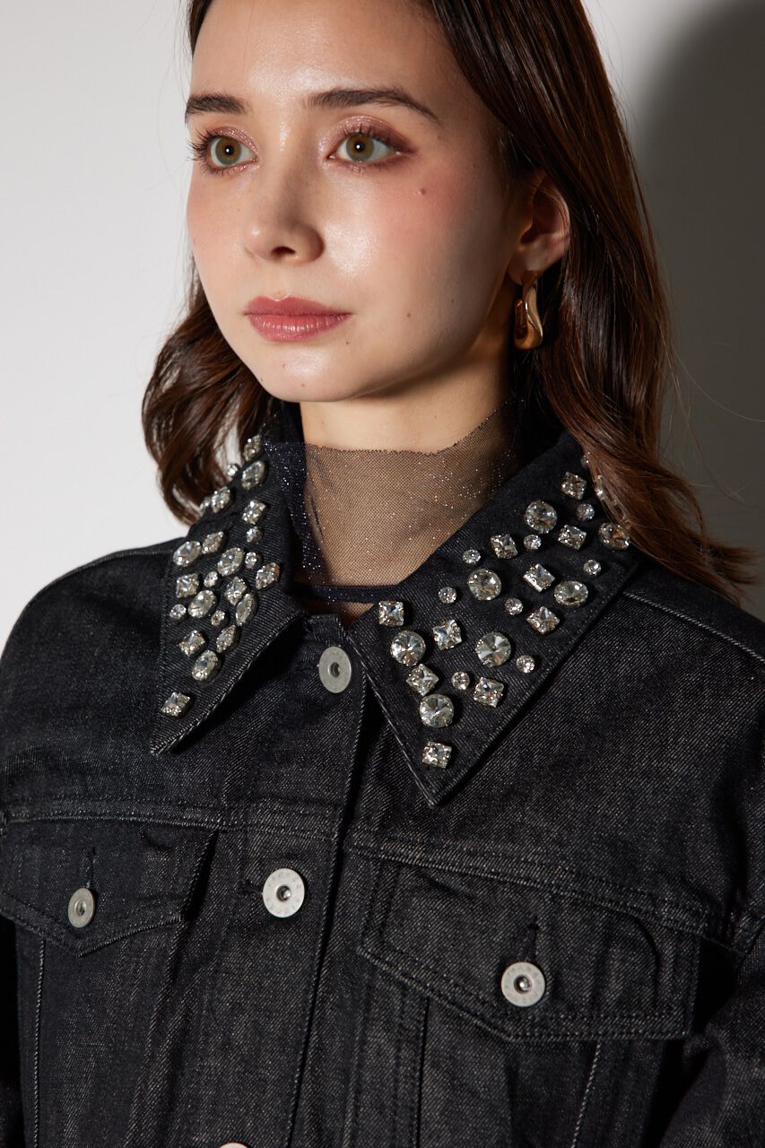 rienda「ビジューカラーＧジャン」|デニムジャケット|