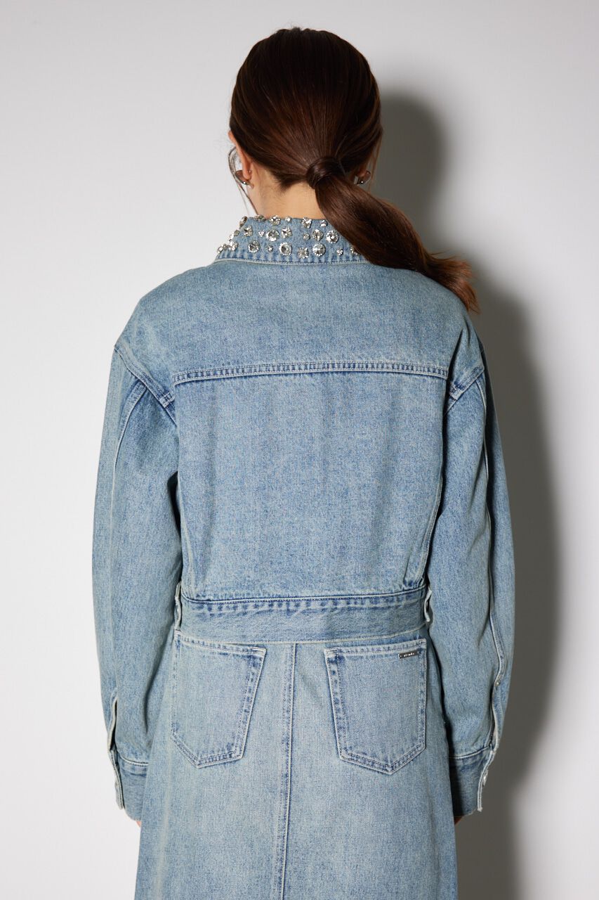 rienda「ビジューカラーＧジャン」|デニムジャケット|