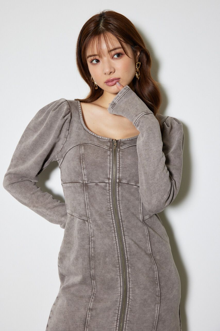 rienda「デニム風CUTタイトミニワンピース」|ワンピース|