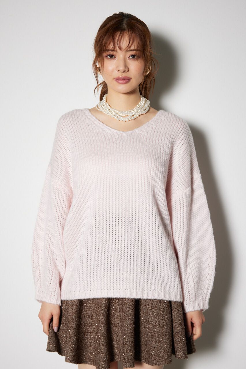 rienda「ローゲージオーバーニットトップス」|ニット・セーター|