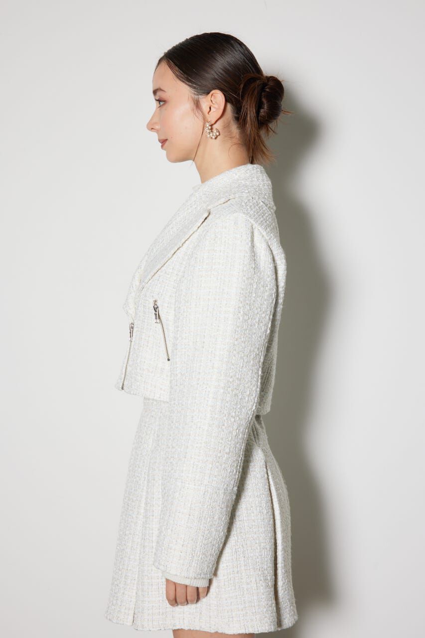 rienda「ツイードショートライダースジャケット」|その他|