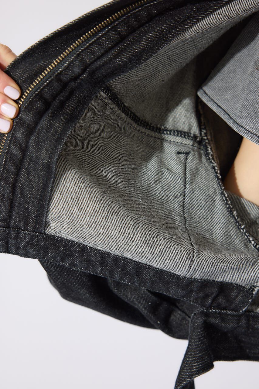 rienda「ベルト付きデニムジャケット」|デニムジャケット|