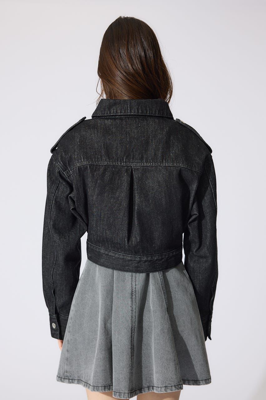 rienda「ベルト付きデニムジャケット」|デニムジャケット|