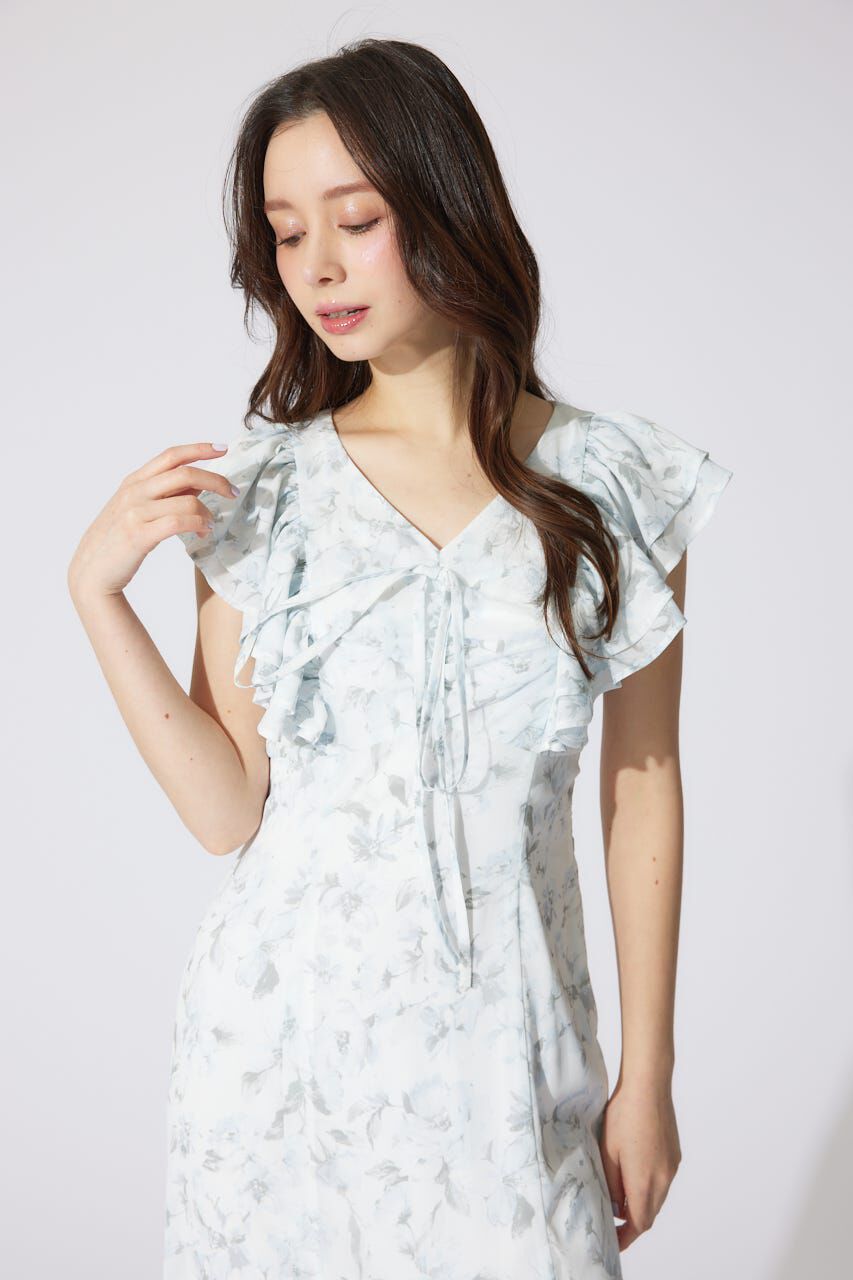 rienda「フリルフラワーロングワンピース」|ワンピース|