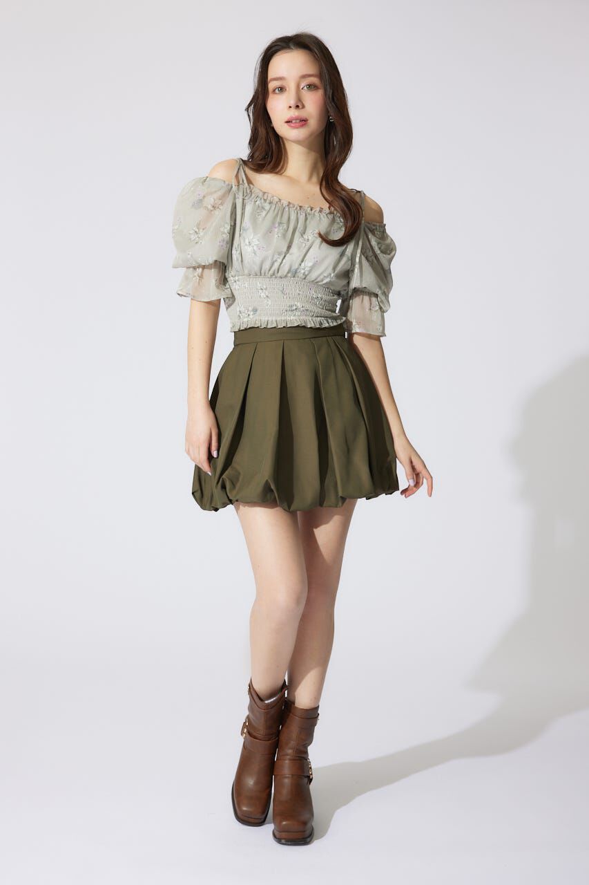 rienda「バルーンミニジャストウエストスコートショートパンツ」|その他|