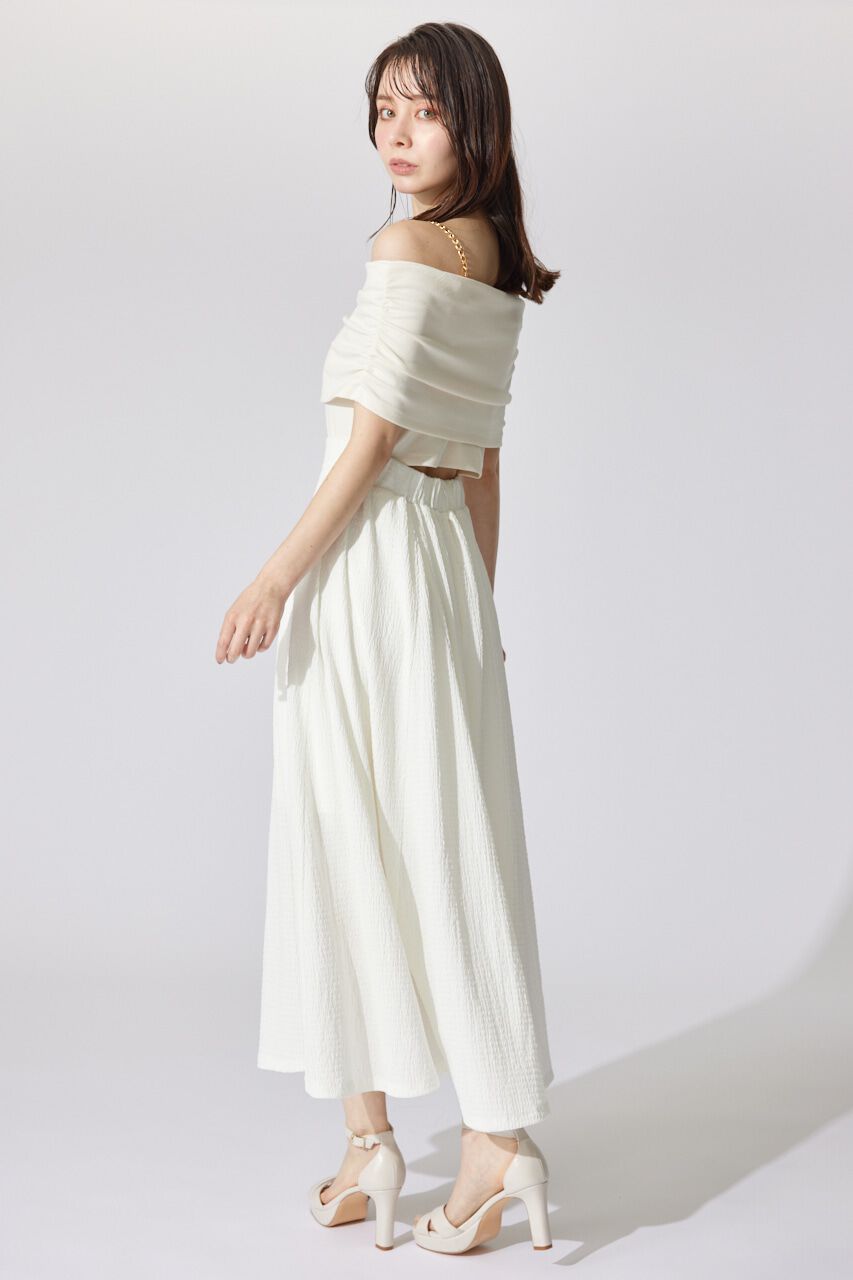 rienda「オフショルカットフレアワンピース」|ワンピース|