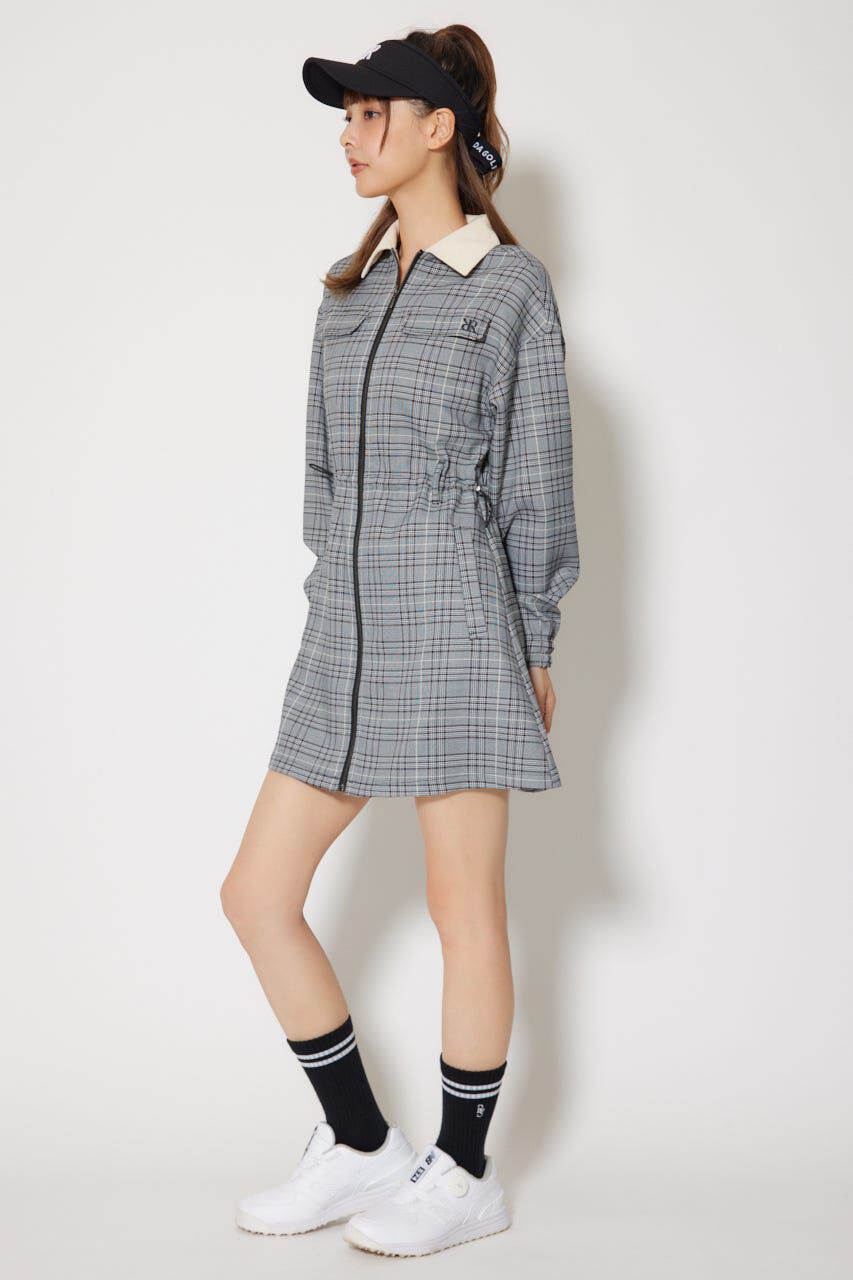 rienda「グレンチェックドロストワンピース」|ワンピース|