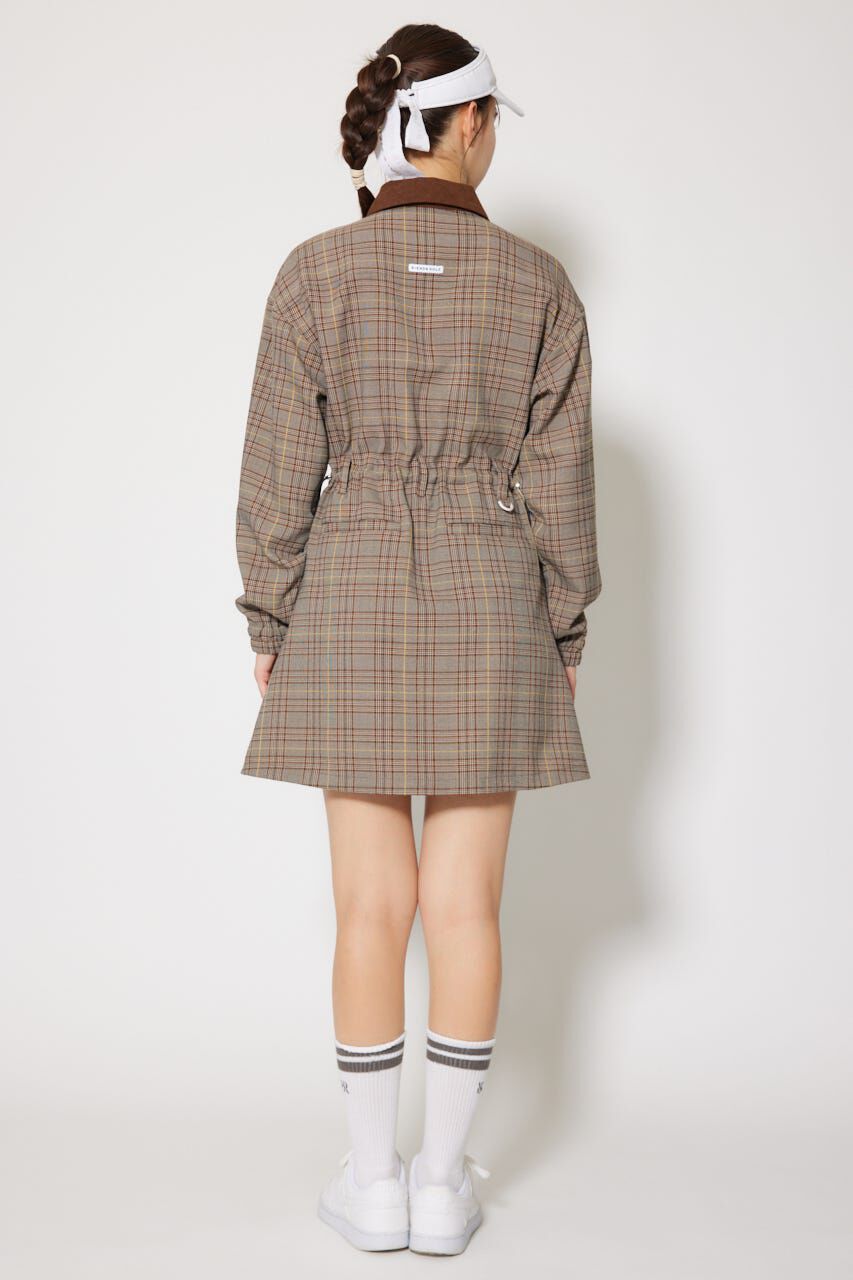 rienda「グレンチェックドロストワンピース」|ワンピース|