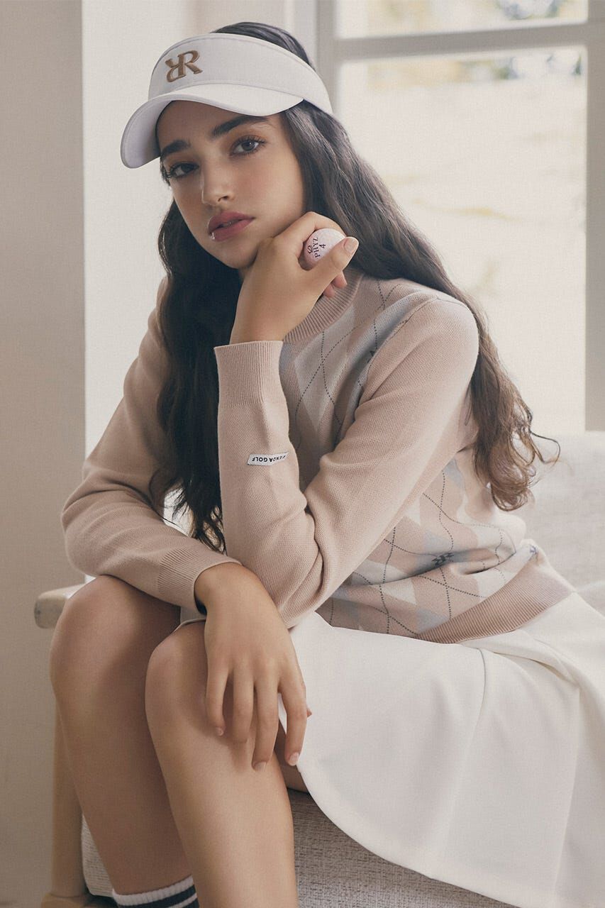 rienda「アーガイルジャガードニットトップス」|ニット・セーター|PNK